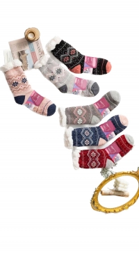 Chaussettes Noël fourrées pour femme