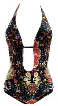 Maillot de bain sexy imprimé NOIR Maillot de bain sexy imprimé NOIR